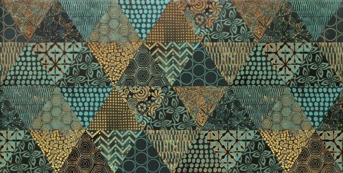 Domino Margot Green Geo 60,8x30,8 dekor 
