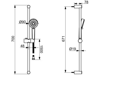 HANSA BASIC  Fali rúd készlet 55780133
