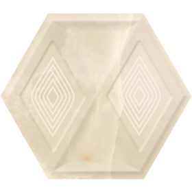   Paradyz Classica Illusion Beige Heksagon Struktura Połysk 19,8x17,1 Csempe