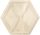 Paradyz Classica Illusion Beige Heksagon Struktura Połysk 19,8x17,1 Csempe