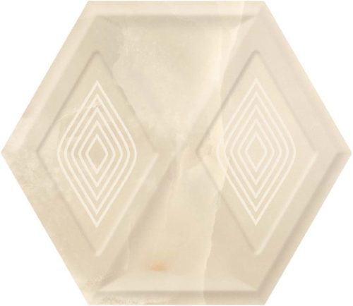 Paradyz Classica Illusion Beige Heksagon Struktura Połysk 19,8x17,1 Csempe