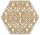 Paradyz My Way Shiny Lines Gold Hexagon Inserto A 19,8x17,1