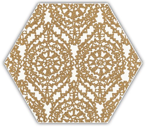 Paradyz My Way Shiny Lines Gold Hexagon Inserto A 19,8x17,1