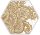 Paradyz My Way Shiny Lines Gold Hexagon Inserto B 19,8x17,1