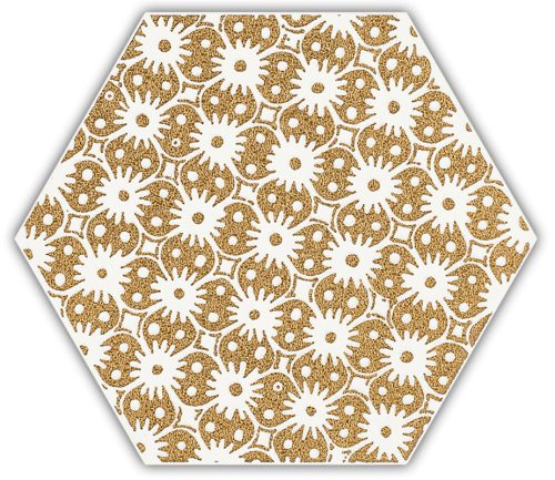 Paradyz My Way Shiny Lines Gold Hexagon Inserto D 19,8x17,1