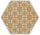 Paradyz My Way Shiny Lines Gold Hexagon Inserto E 19,8x17,1