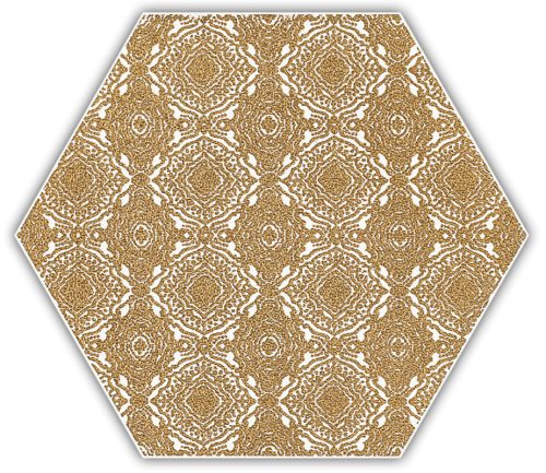 Paradyz My Way Shiny Lines Gold Hexagon Inserto E 19,8x17,1