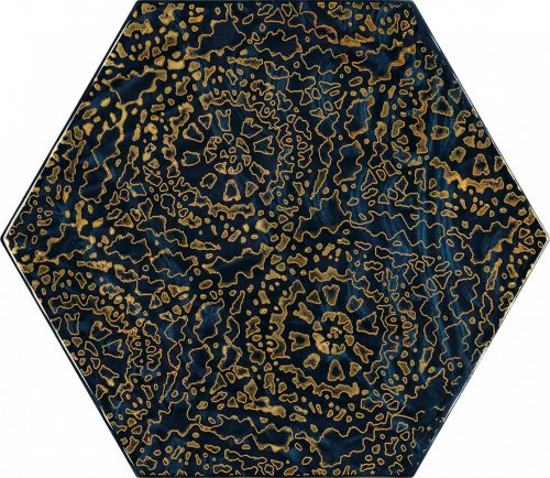 Paradyz My Way Urban Colours Blue Inserto Heksagon A 19,8x17,1 Decorr