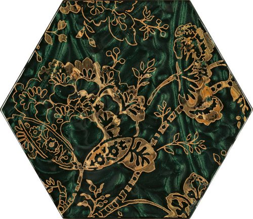 Paradyz My Way Urban Colours Green Inserto Heksagon C 19,8x17,1 Decor