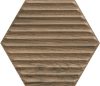 Paradyz Serene Brown Heksagon STR 19,8x17,1 csempe
