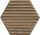 Paradyz Serene Brown Heksagon STR 19,8x17,1 csempe