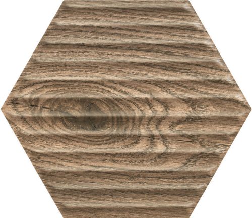 Paradyz Serene Brown Heksagon STR 19,8x17,1 csempe