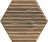 Paradyz Serene Brown Heksagon STR 19,8x17,1 csempe