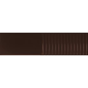 Tubadzin Groove Brown 2 STR 29,8x7,8x1cm fényes csempe