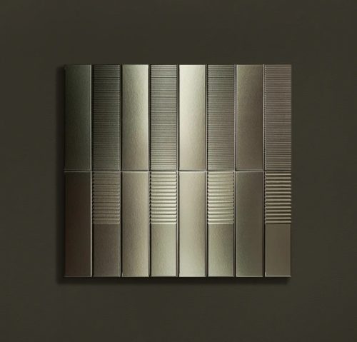 Tubadzin Groove Metallic 2 STR 29,8x7,8x1cm fényes csempe