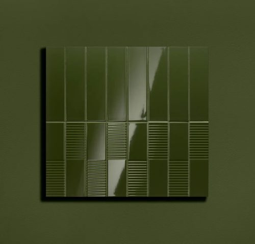 Tubadzin Groove Olive 29,8x7,8x1cm fényes csempe 