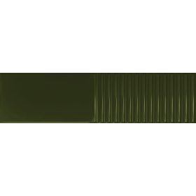 Tubadzin Groove Olive STR 2 29,8x7,8x1cm fényes csempe