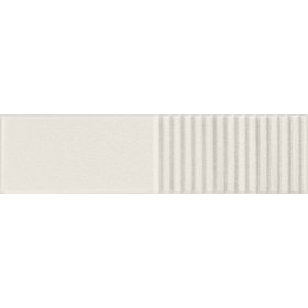 Tubadzin Groove White Sugar 2 STR 29,8x7,8x1cm fényes