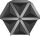 Tubadzin Lucid black 20,5x18,6 Fali Mozaik